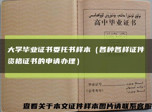 大学毕业证书委托书样本（各种各样证件资格证书的申请办理）缩略图