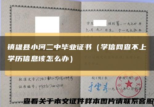 镇雄县小河二中毕业证书（学信网查不上学历信息该怎么办）缩略图