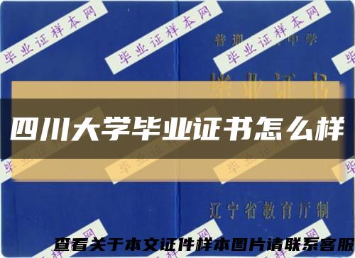 四川大学毕业证书怎么样缩略图