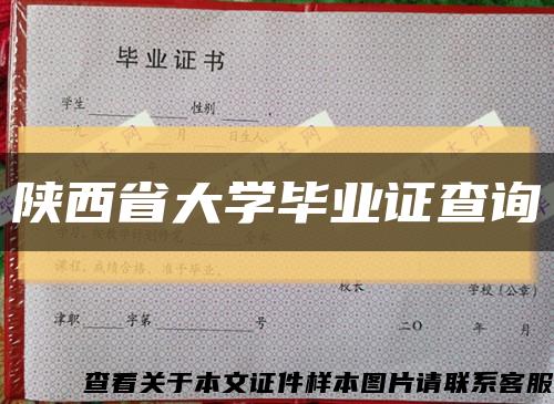 陕西省大学毕业证查询缩略图