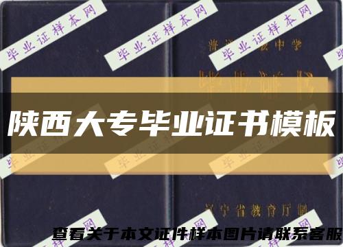 陕西大专毕业证书模板缩略图