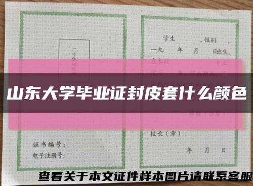 山东大学毕业证封皮套什么颜色缩略图