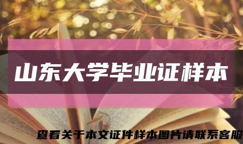 山东大学毕业证样本缩略图