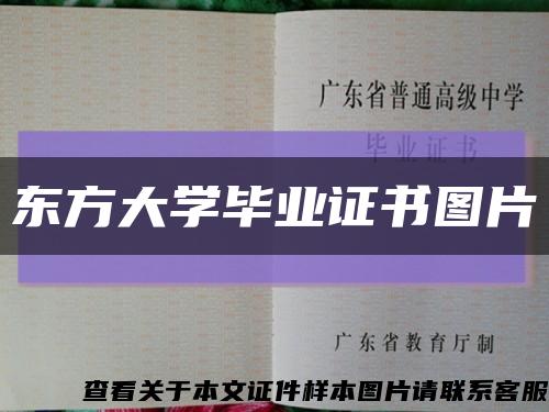 东方大学毕业证书图片缩略图