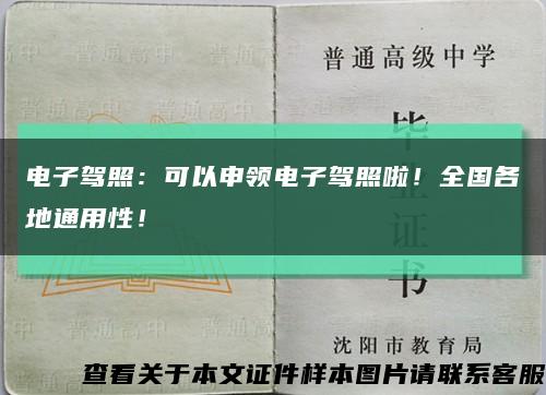 电子驾照：可以申领电子驾照啦！全国各地通用性！缩略图