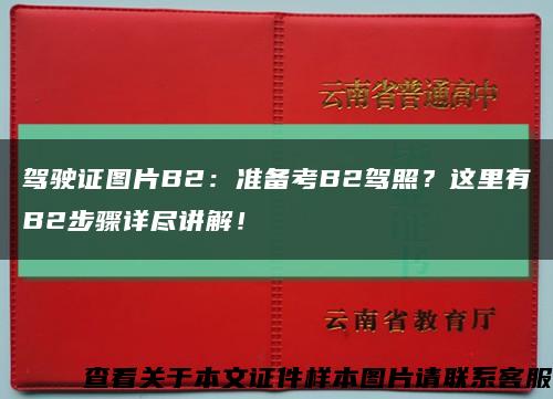 驾驶证图片B2：准备考B2驾照？这里有B2步骤详尽讲解！缩略图