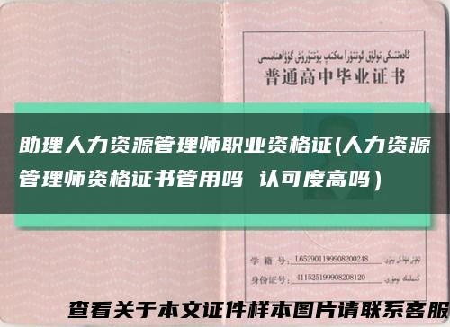 助理人力资源管理师职业资格证(人力资源管理师资格证书管用吗 认可度高吗）缩略图