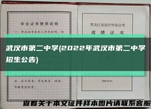 武汉市第二中学(2022年武汉市第二中学招生公告)缩略图