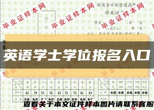 英语学士学位报名入口缩略图