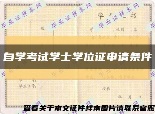 自学考试学士学位证申请条件缩略图