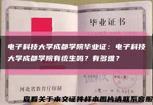 电子科技大学成都学院毕业证：电子科技大学成都学院有统生吗？有多难？缩略图