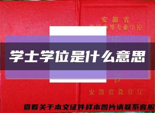 学士学位是什么意思缩略图