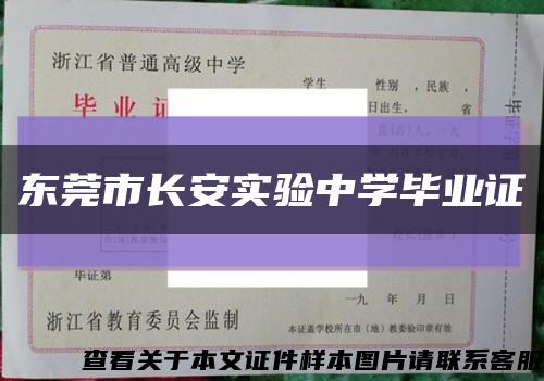 东莞市长安实验中学毕业证缩略图