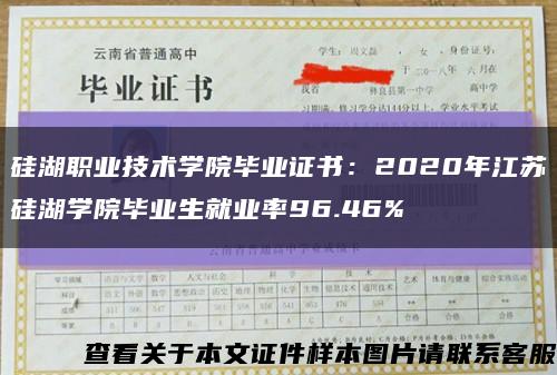 硅湖职业技术学院毕业证书：2020年江苏硅湖学院毕业生就业率96.46%缩略图