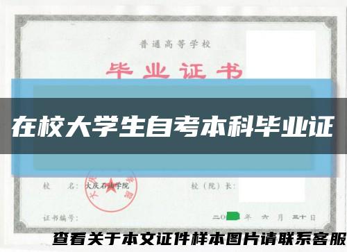 在校大学生自考本科毕业证缩略图