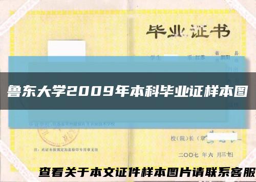 鲁东大学2009年本科毕业证样本图缩略图