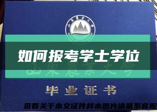 如何报考学士学位缩略图