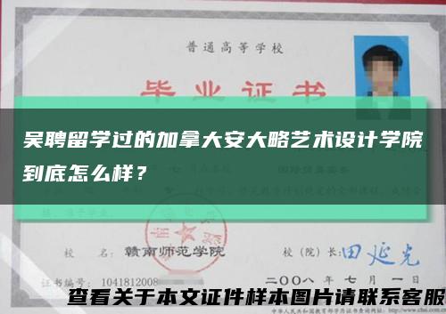 吴聘留学过的加拿大安大略艺术设计学院到底怎么样？缩略图