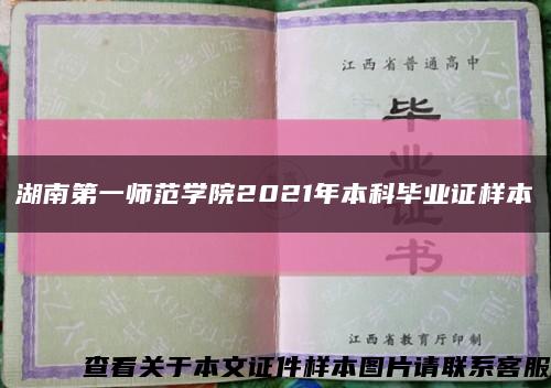 湖南第一师范学院2021年本科毕业证样本缩略图