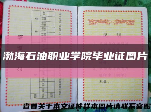 渤海石油职业学院毕业证图片缩略图