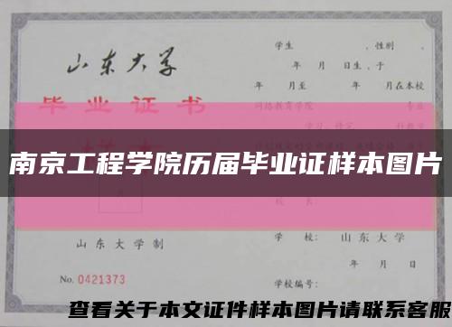 南京工程学院历届毕业证样本图片缩略图