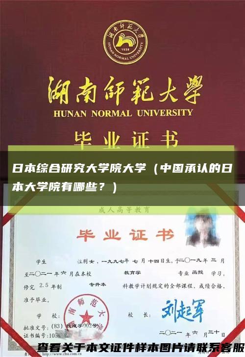 日本综合研究大学院大学（中国承认的日本大学院有哪些？）缩略图