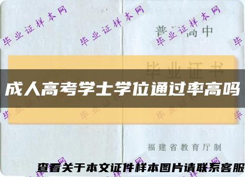 成人高考学士学位通过率高吗缩略图