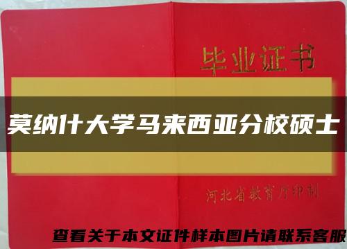 莫纳什大学马来西亚分校硕士缩略图