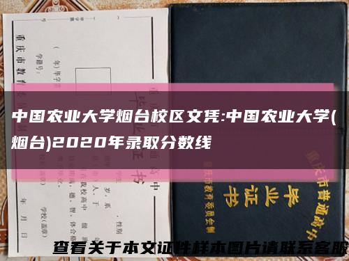 中国农业大学烟台校区文凭:中国农业大学(烟台)2020年录取分数线缩略图