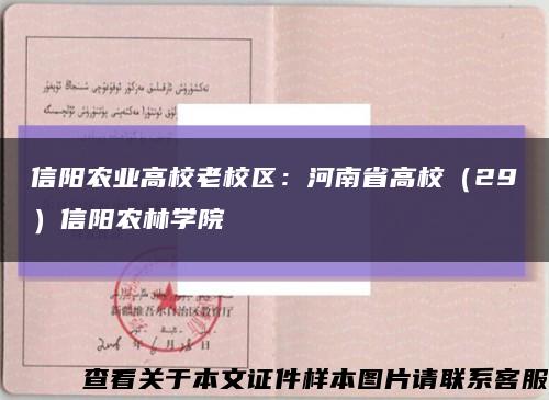 信阳农业高校老校区：河南省高校（29）信阳农林学院缩略图