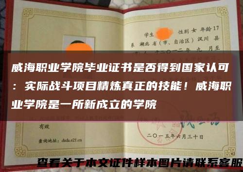 威海职业学院毕业证书是否得到国家认可：实际战斗项目精炼真正的技能！威海职业学院是一所新成立的学院缩略图