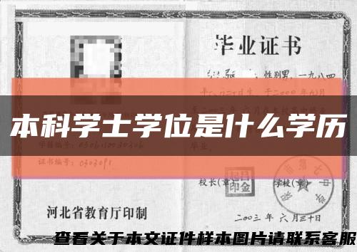 本科学士学位是什么学历缩略图