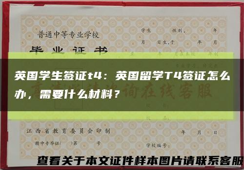 英国学生签证t4：英国留学T4签证怎么办，需要什么材料？缩略图