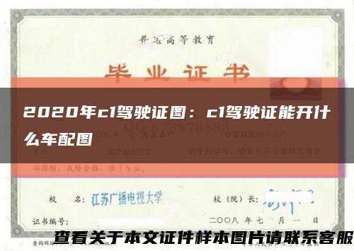 2020年c1驾驶证图：c1驾驶证能开什么车配图缩略图