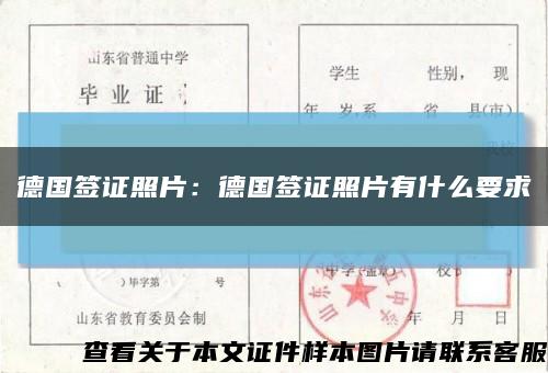 德国签证照片：德国签证照片有什么要求缩略图