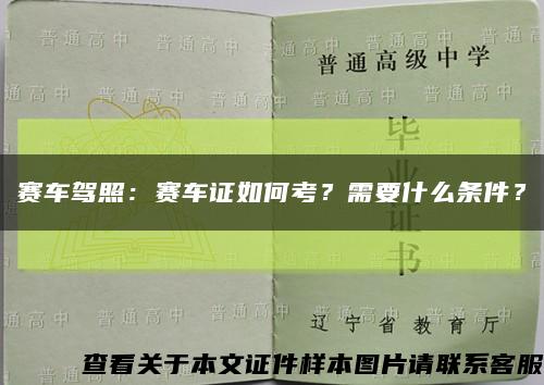 赛车驾照：赛车证如何考？需要什么条件？缩略图