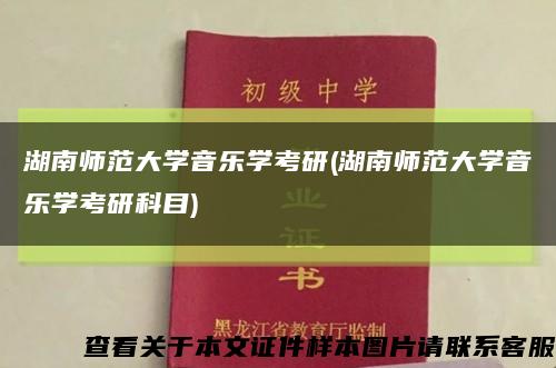 湖南师范大学音乐学考研(湖南师范大学音乐学考研科目)缩略图