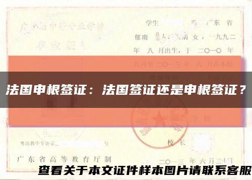 法国申根签证：法国签证还是申根签证？缩略图