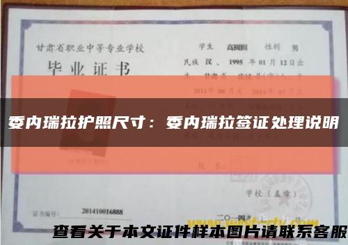 委内瑞拉护照尺寸：委内瑞拉签证处理说明缩略图