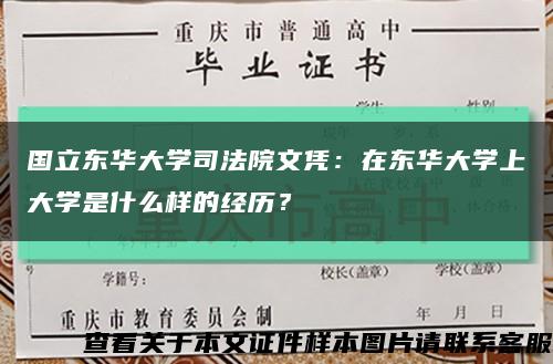 国立东华大学司法院文凭：在东华大学上大学是什么样的经历？缩略图