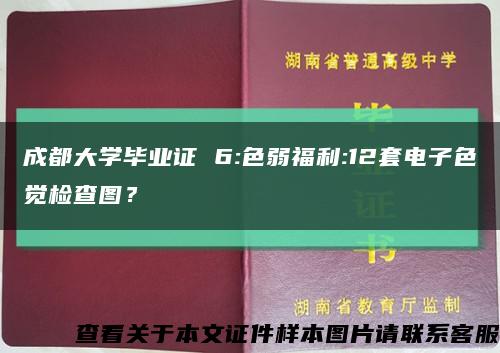 成都大学毕业证 6:色弱福利:12套电子色觉检查图？缩略图