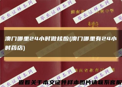 澳门哪里24小时做核酸(澳门哪里有24小时药店)缩略图