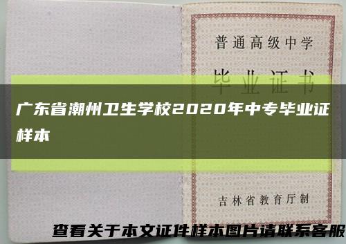 广东省潮州卫生学校2020年中专毕业证样本缩略图