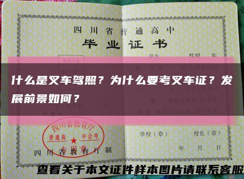 什么是叉车驾照？为什么要考叉车证？发展前景如何？缩略图