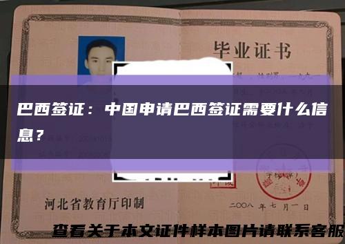 巴西签证：中国申请巴西签证需要什么信息？缩略图