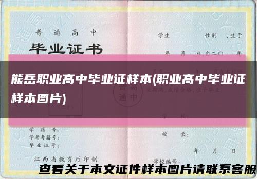 熊岳职业高中毕业证样本(职业高中毕业证样本图片)缩略图