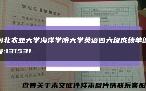 河北农业大学海洋学院大学英语四六级成绩单编号:131531缩略图