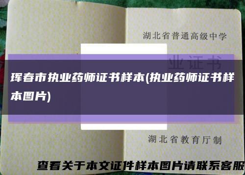 珲春市执业药师证书样本(执业药师证书样本图片)缩略图