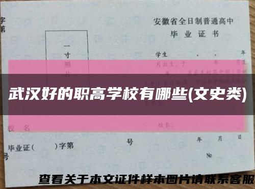 武汉好的职高学校有哪些(文史类)缩略图