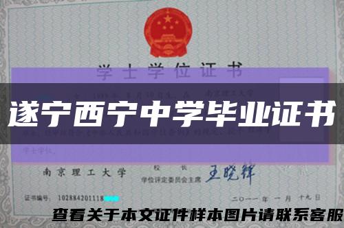 遂宁西宁中学毕业证书缩略图